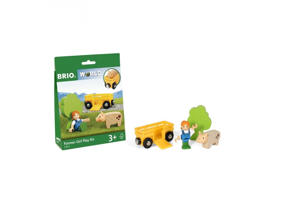 Игровой набор brio, девочка на ферме, 4 элемента, 15х20х5,5 см, 33875 33875  купить по низкой цене в интернет-магазине МаМаМа.РФ